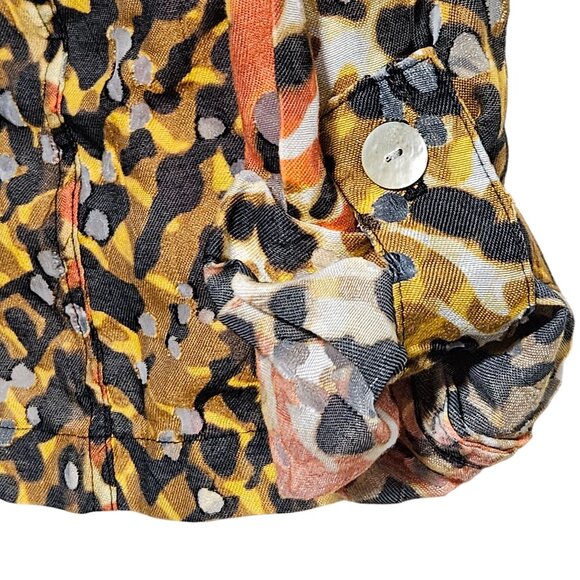 Ruby Rd Petite Button Up Shirt Womens Size12P Vibrant Abstract Print Long Sleeve - Picture 4 of 5